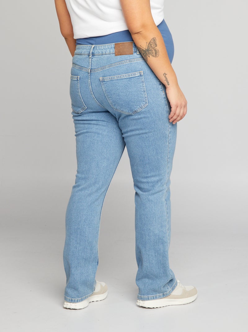 Calças de ganga boca de sino de gravidez AZUL - Kiabi