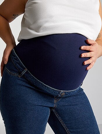 Calças de ganga boca de sino de gravidez