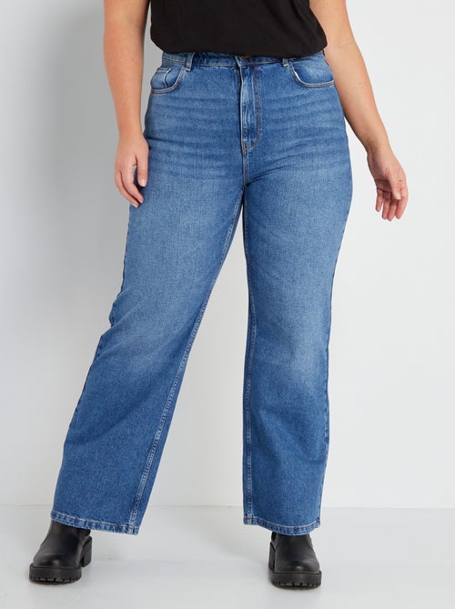 Calças de ganga bootcut de cintura subida - Kiabi