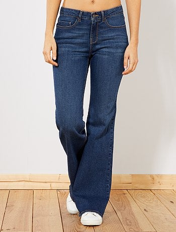 Calças de ganga bootcut de cintura subida - Kiabi