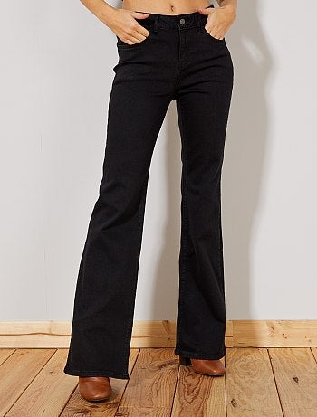 Calças de ganga bootcut de cintura subida - Kiabi