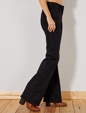 Calças de ganga bootcut de cintura subida - Kiabi