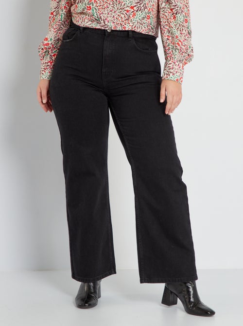 Calças de ganga bootcut de cintura subida - Kiabi