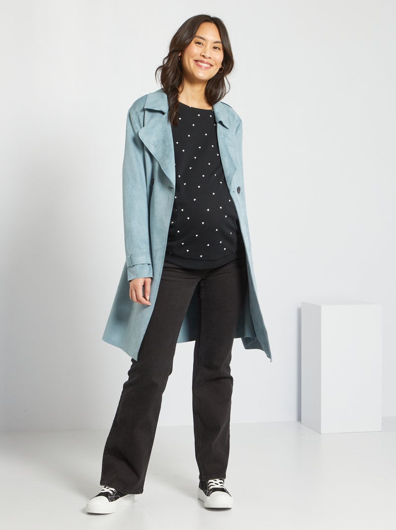 Calças de ganga bootcut de grávida PRETO - Kiabi