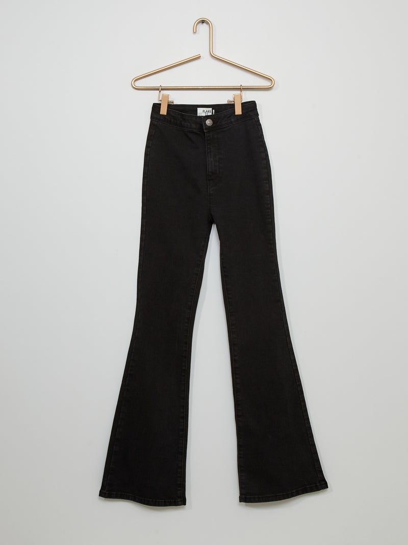 Calças de ganga bootcut PRETO - Kiabi