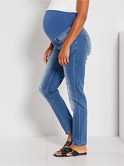 Calças de ganga boyfriend pré-mamã - Kiabi