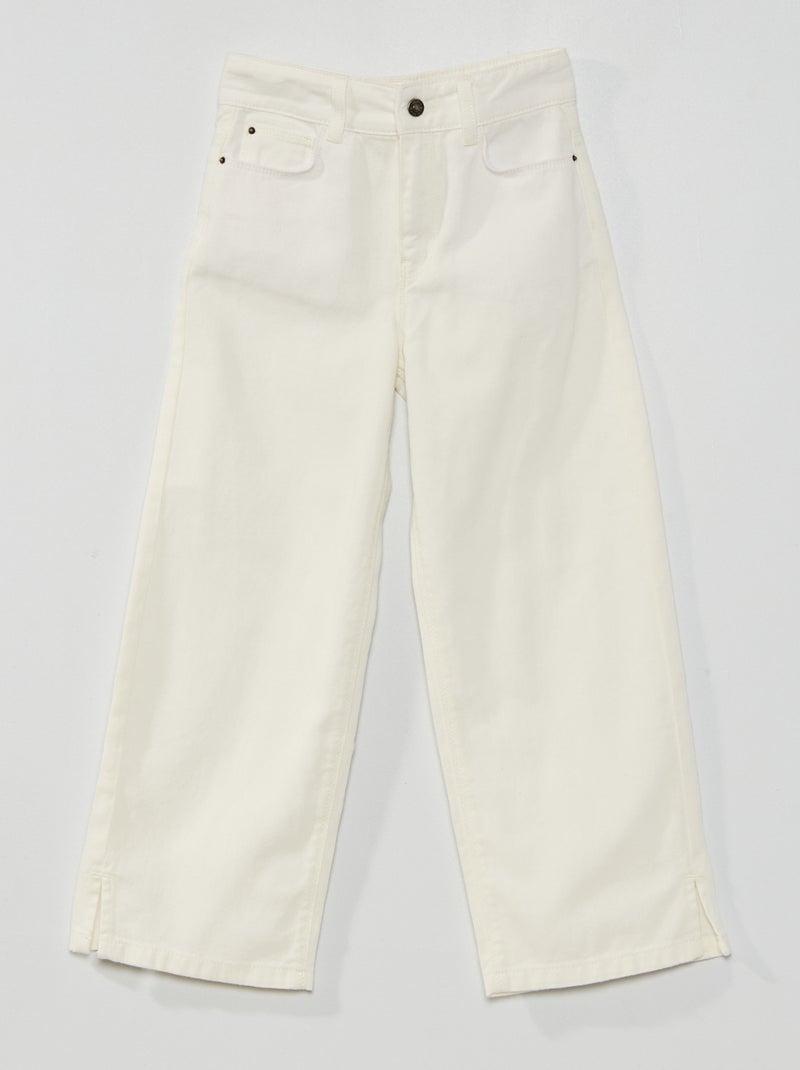 Calças de ganga brancas largas BRANCO - Kiabi