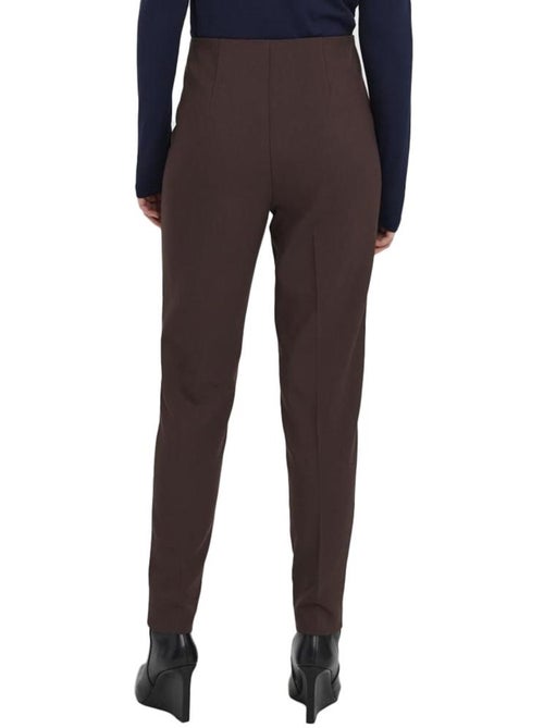 Calças de Ganga Castanhas de Cintura Subida Vero Moda Sandy para Mulher - Kiabi