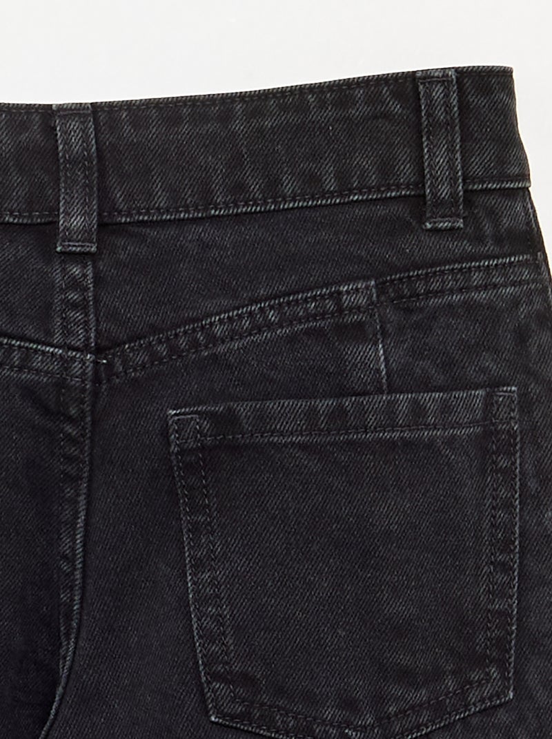 Calças de ganga com aplicações estampadas Preto - Kiabi