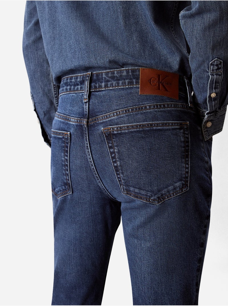 Calças de ganga com botão - calvin klein Azul - Kiabi