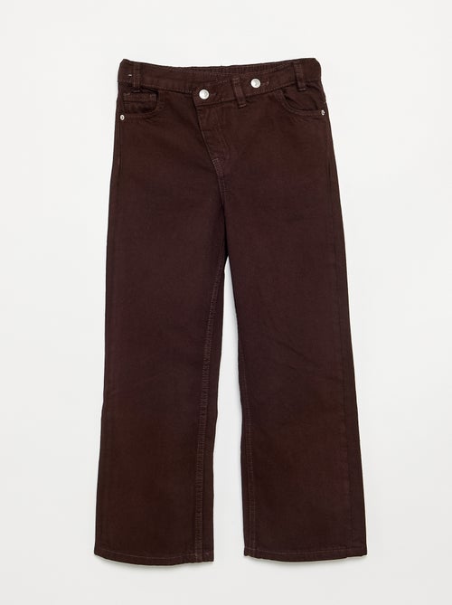 Calças de ganga com carcela de botões descentrada - Kiabi