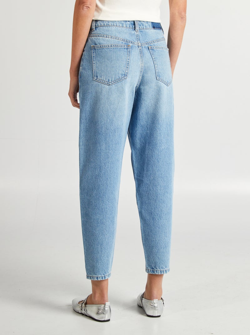 Calças de ganga com corte barrel AZUL - Kiabi