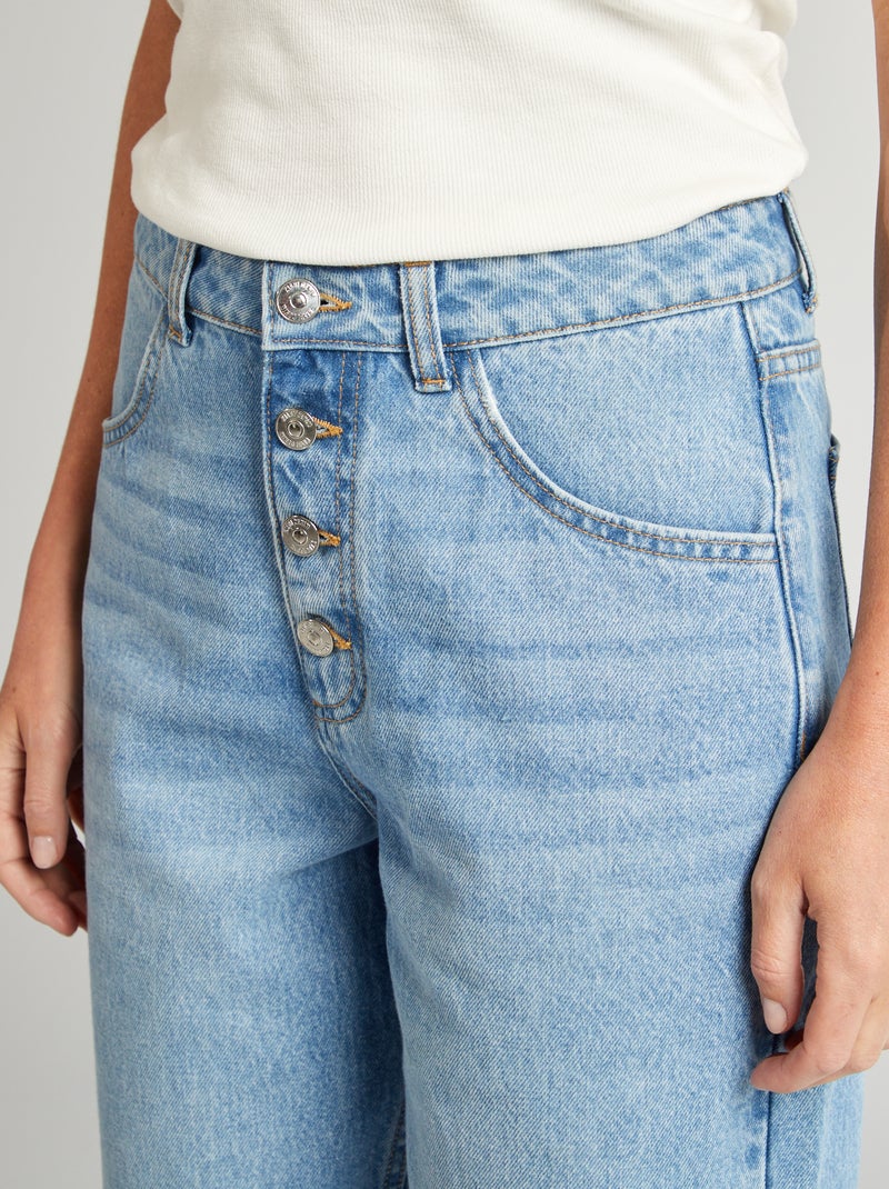 Calças de ganga com corte barrel AZUL - Kiabi