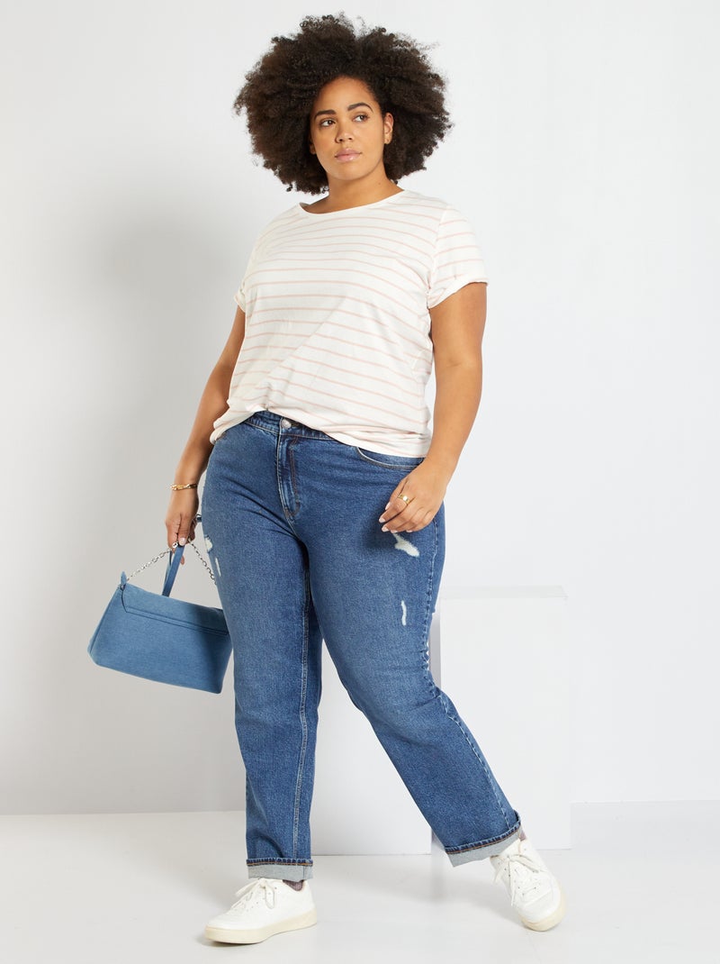 Calças de ganga com corte bootcut AZUL - Kiabi