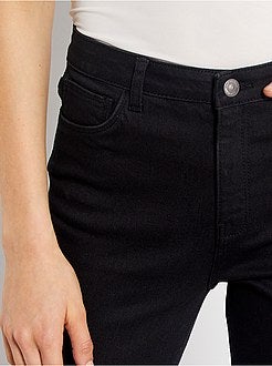 Calças de ganga com corte direito de comprimento US34 de conceção ecológica - Kiabi