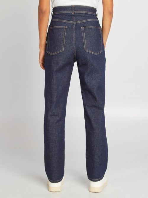 Calças de ganga com corte direito e cintura subida - Fabricado em França - Kiabi