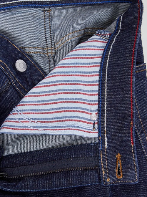 Calças de ganga com corte direito e cintura subida - Fabricado em França - Kiabi