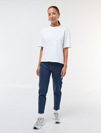 Calças de ganga com corte mom - L28