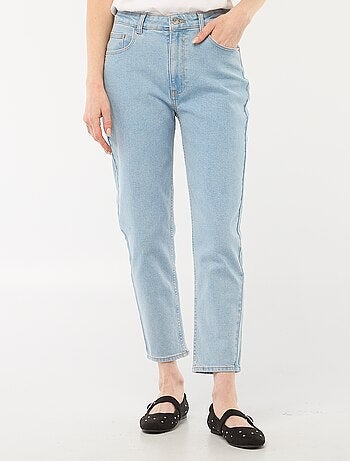 Calças de ganga com corte mom - L28