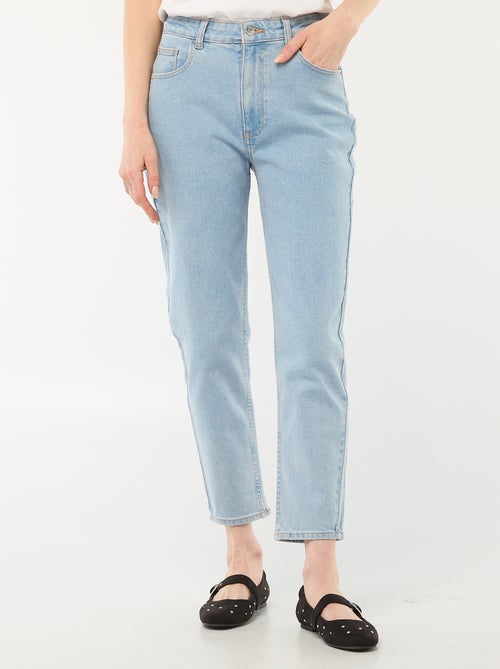 Calças de ganga com corte mom - L28 - Kiabi