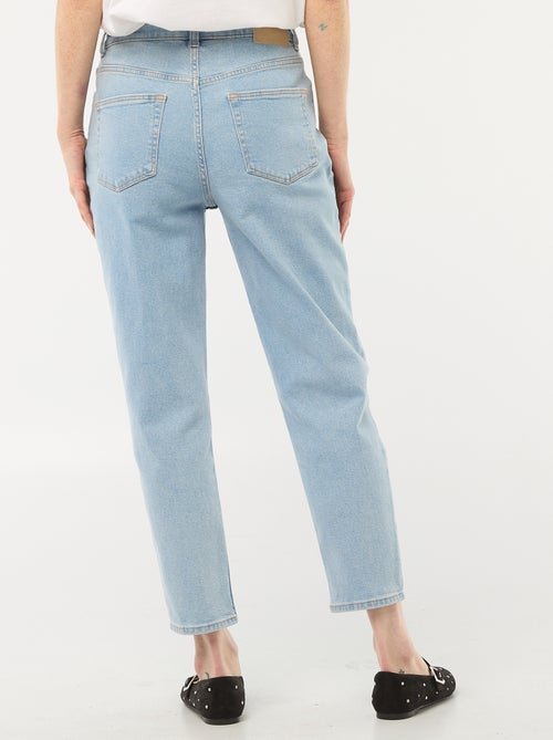 Calças de ganga com corte mom - L28 - Kiabi