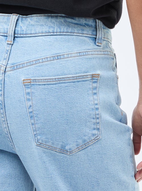 Calças de ganga com corte mom - L28 - Kiabi