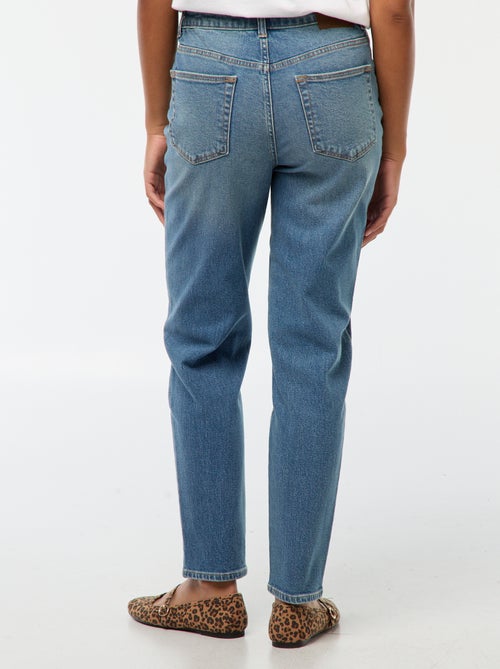 Calças de ganga com corte mom - L30 - Kiabi