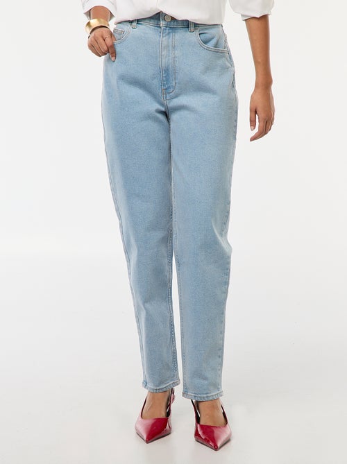 Calças de ganga com corte mom - L30 - Kiabi