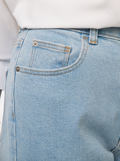 Calças de ganga com corte mom - L30 - Kiabi