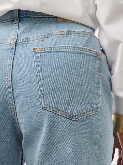 Calças de ganga com corte mom - L30 - Kiabi