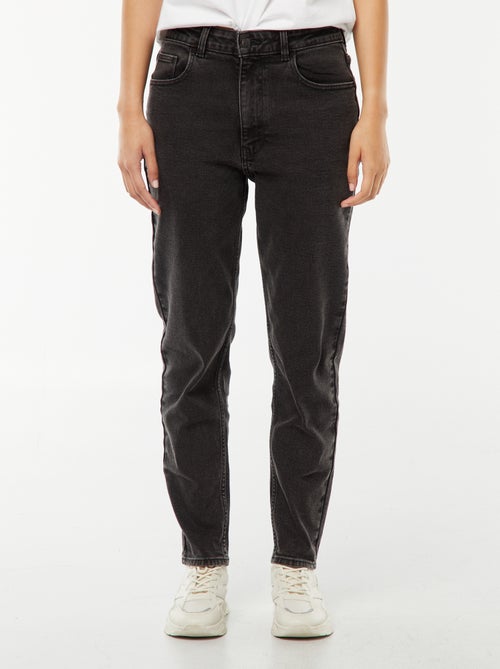 Calças de ganga com corte mom - L30 - Kiabi