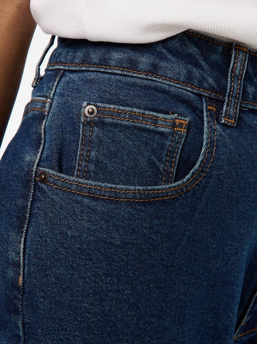 Calças de ganga com corte mom - L32 - Kiabi