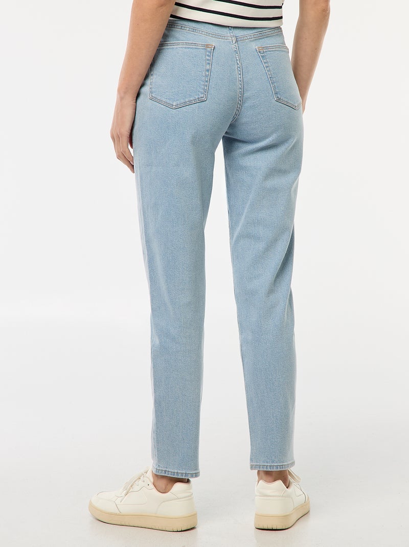 Calças de ganga com corte mom - L32 Azul - Kiabi