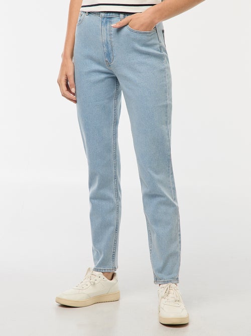 Calças de ganga com corte mom - L32 - Kiabi