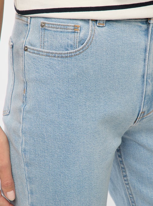 Calças de ganga com corte mom - L32 - Kiabi