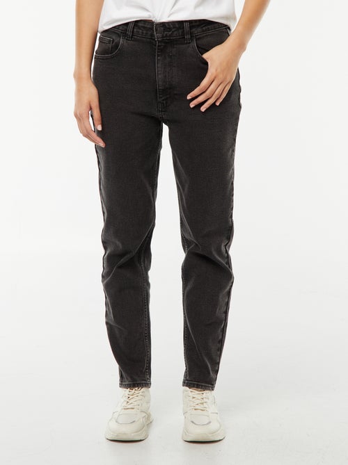 Calças de ganga com corte mom - L32 - Kiabi