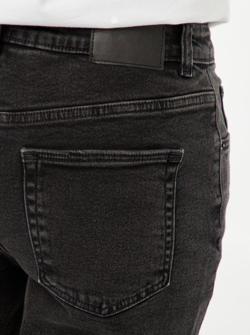 Calças de ganga com corte mom - L32 Preto - Kiabi