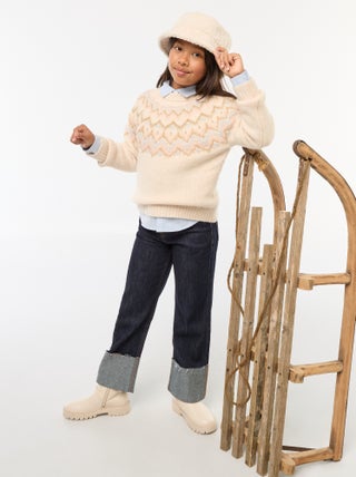 Calças de ganga com efeito destroy