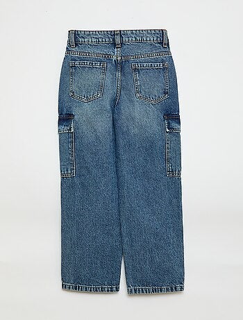 Calças de ganga com múltiplos bolsos