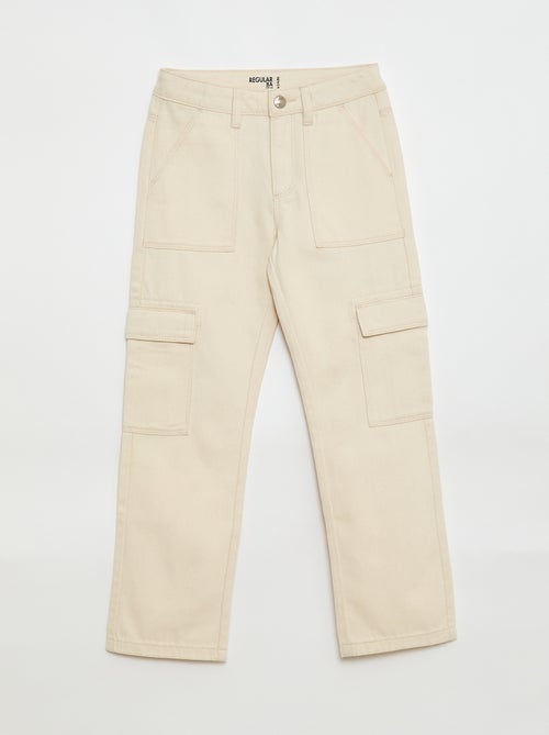 Calças de ganga com múltiplos bolsos - Kiabi