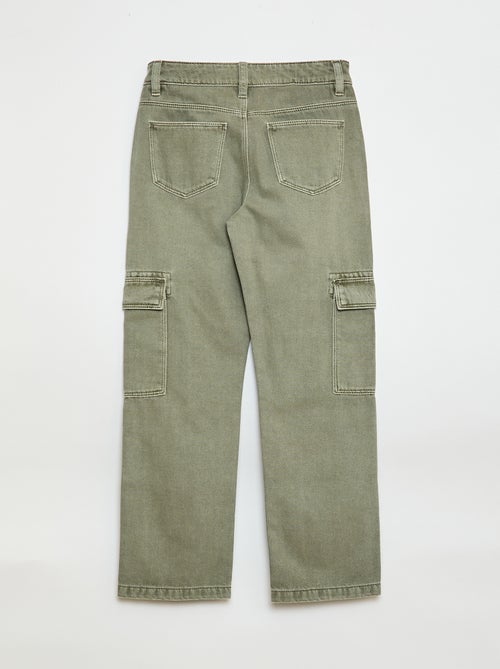 Calças de ganga com múltiplos bolsos - Kiabi