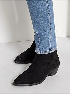 Calças de ganga com recorte western - Kiabi