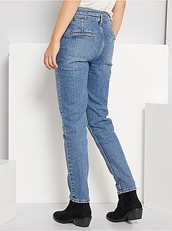 Calças de ganga com recorte western - Kiabi