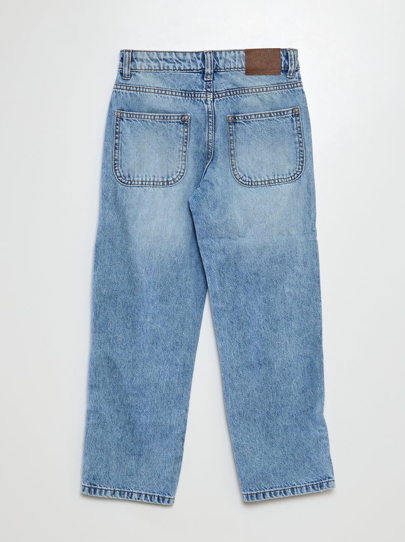 Calças de ganga corte baggy AZUL - Kiabi