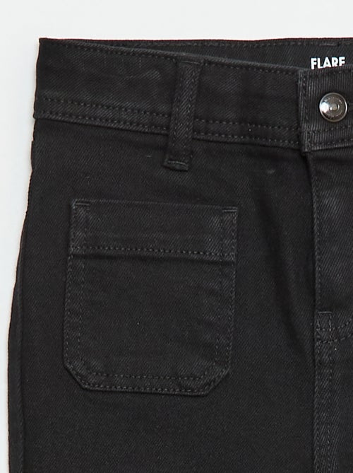 Calças de ganga corte flare/bootcut com bolsos de chapa - Kiabi