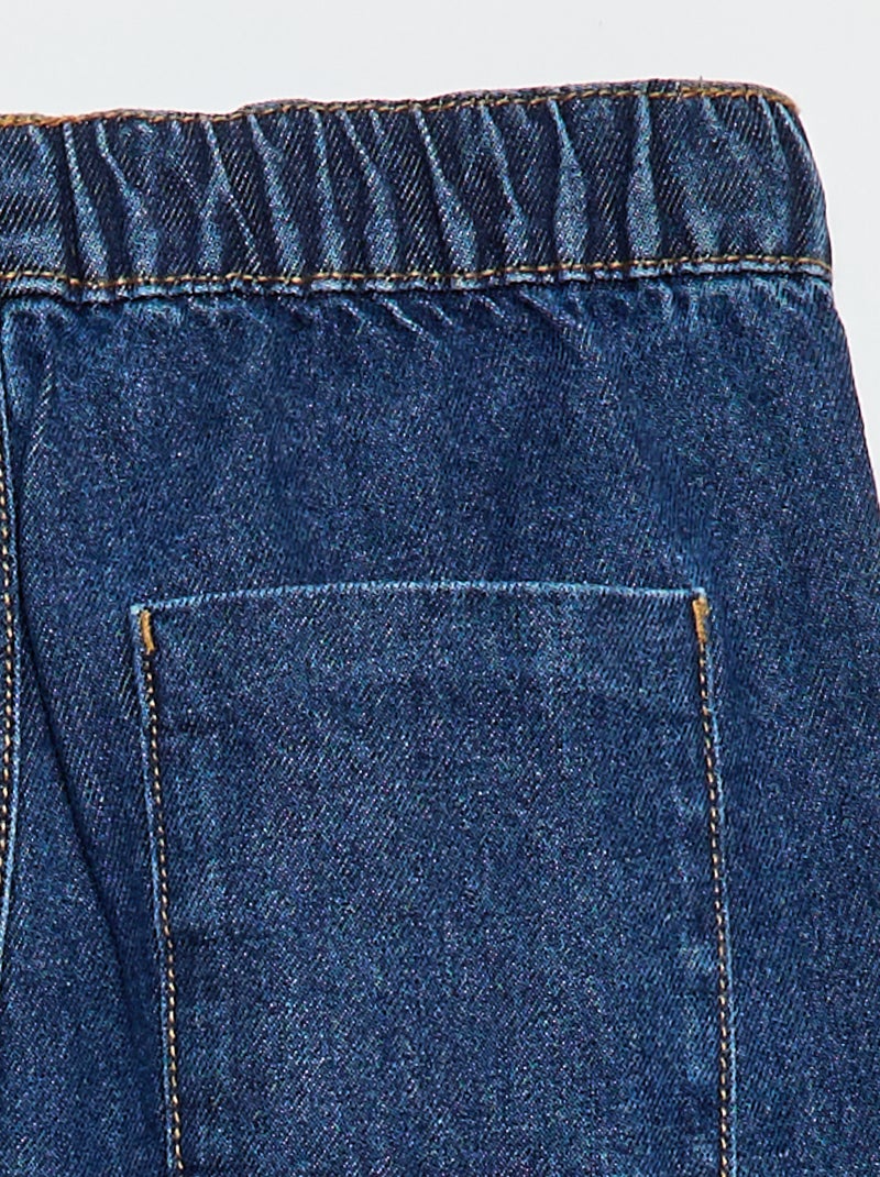 Calças de ganga corte jogger Azul - Kiabi