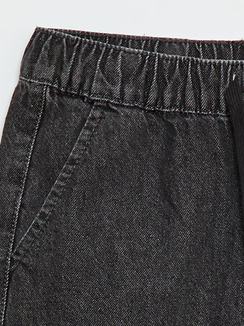 Calças de ganga corte jogger Cinza - Kiabi
