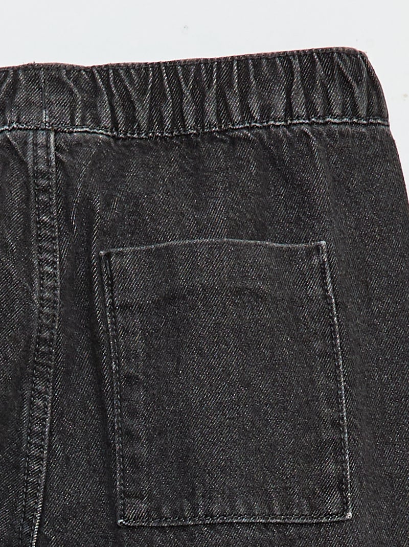 Calças de ganga corte jogger Cinza - Kiabi