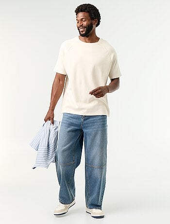 Calças de ganga corte largo / Loose fit com 5 bolsos