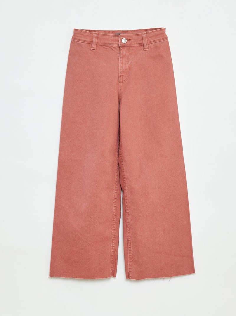 Calças de ganga corte largo / wide-leg Rosa - Kiabi
